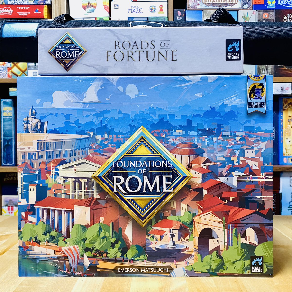 BoardGameRonnie's tweet photo. 支援していた『Foundations of Rome』とその拡張&プレイマットが届いた(^^)
#ボードゲーム #Kickstarter #FoundationsofRome https://t.co/7O1eRXUjmX