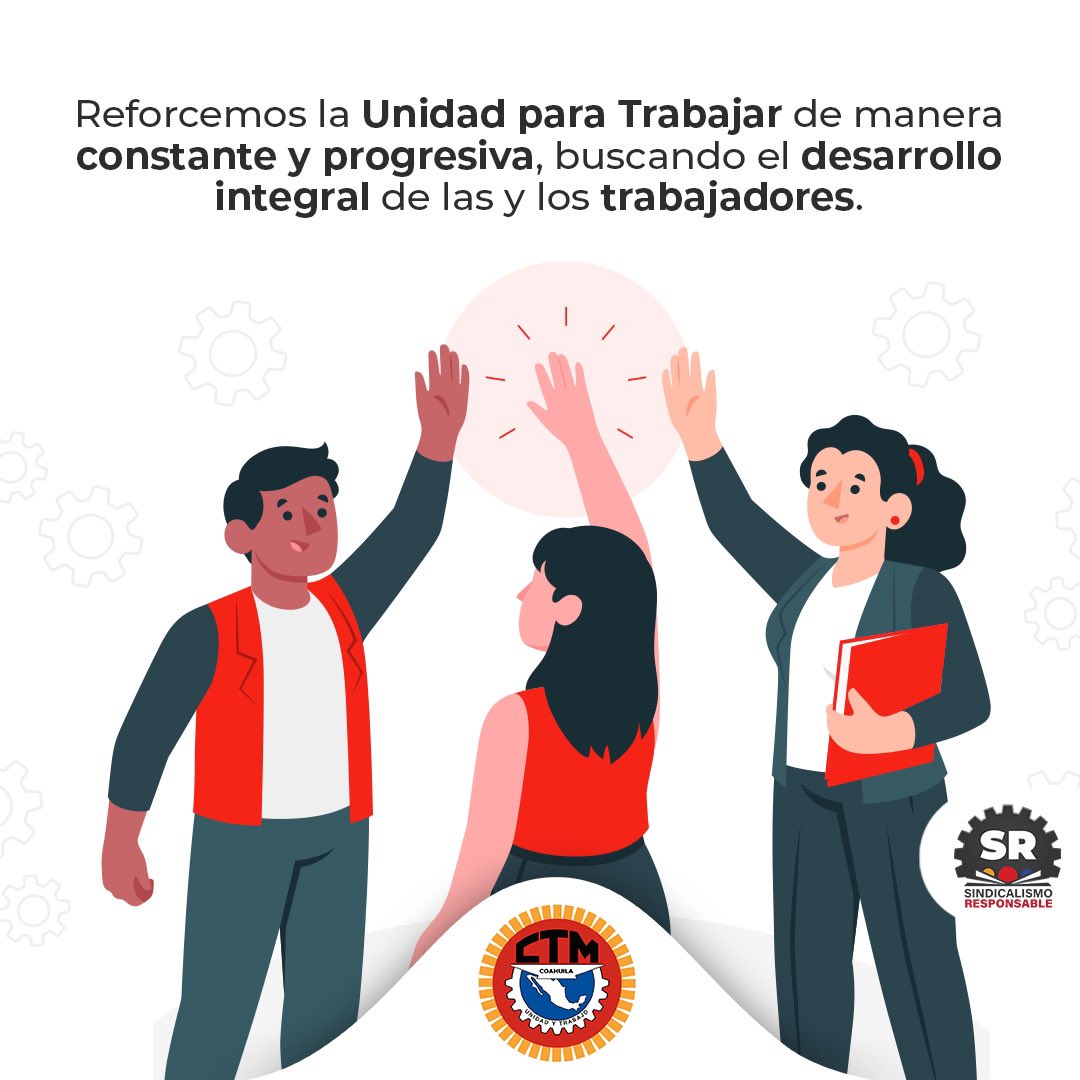 CTM_Coahuila's tweet photo. Bajo el lema de Unidad y Trabajo, buscamos sumar un equipo consistente y sólido que aporte al beneficio integral de las y los trabajadores. https://t.co/3fT6OPk1ue