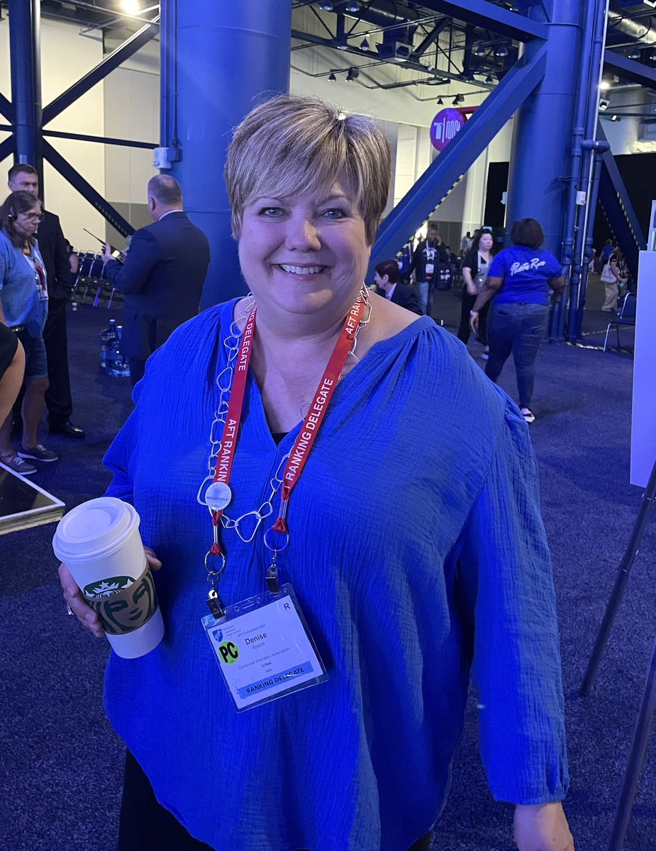 We are ready for <a href="/AFTunion/">AFT</a> Convention day 2. A great quote from our awesome AFT Vice President from MN <a href="/DeniseSpecht/">Denise Specht</a> “She’s with us. Go Kamala!” #Realsolutions #AFTPC24