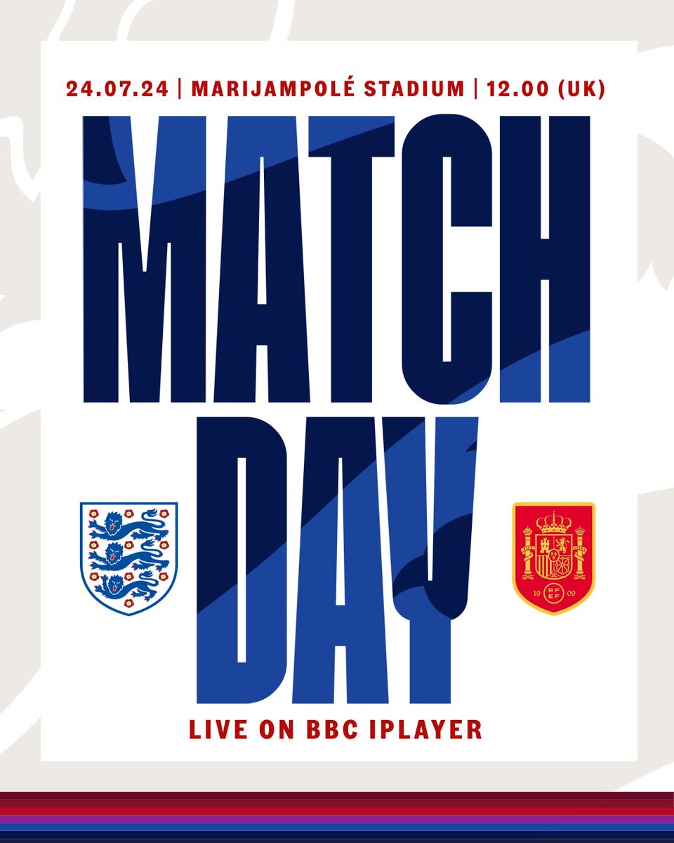 Lionesses's tweet photo. Our #YoungLionesses are in #U19WEURO semi-final action against Spain today! 💪

Watch LIVE on @BBCiPlayer at midday 👉 https://t.co/kk2KKzwpyG https://t.co/p3dP2yMVcn