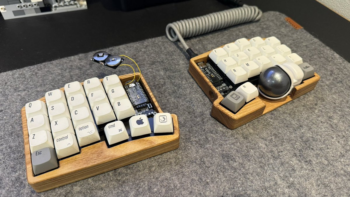 先人の知恵によりワイのKeyball39からTRRSケーブルを消し去ることが