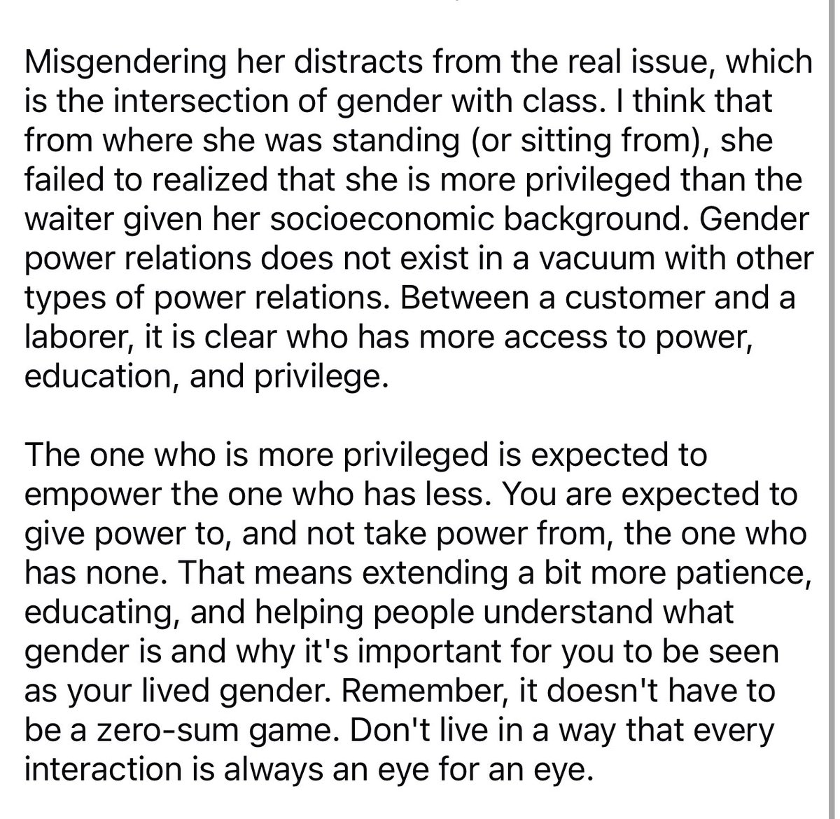 yogawithben's tweet photo. If you're really an ally, you won't misgender Jude Bacalso and call her Sir, Mister, or Angkol after she had clearly and unequivocally stated that her gender identity is female. More especially if you're a member of the LGBTQIAP+ community.

Full FB post: https://t.co/wU1WEOhE4B https://t.co/G46nEufTgZ