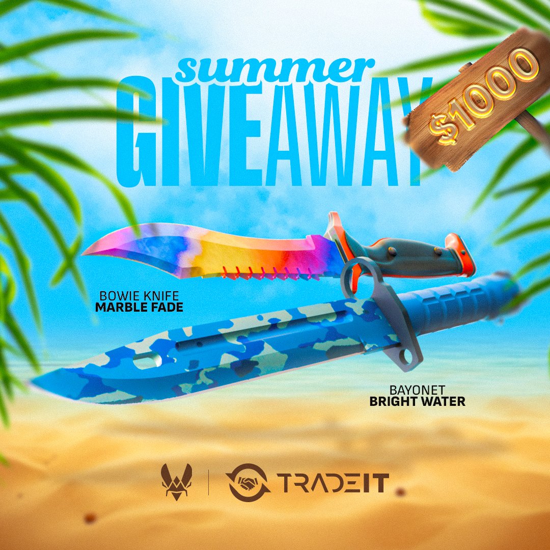 $1000 SKIN GIVEAWAY 💰

Time to upgrade your CS inventory with <a href="/tradeit_gg/">Tradeit</a>  

💛Like &amp; RT this tweet
✅ Follow <a href="/TeamVitalityCS/">Team Vitality CS</a> &amp; <a href="/tradeit_gg/">Tradeit</a>
💬 Tag your lowest ranked friend

Draw 20/08