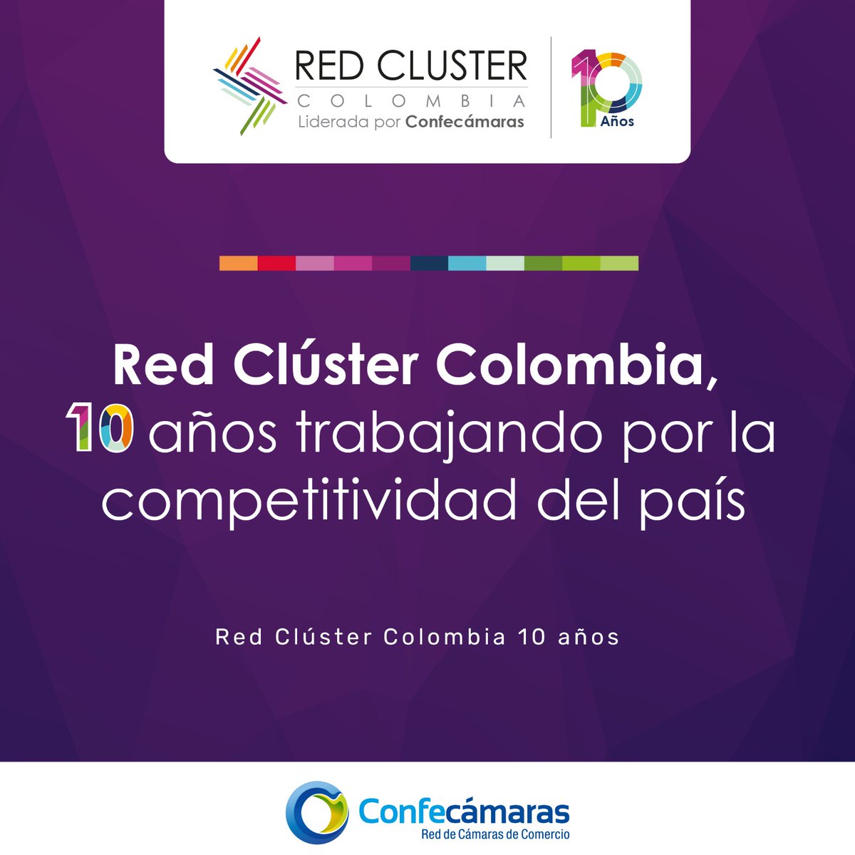 RedClusterCo's tweet photo. ¡Celebramos #RedClústerColombia10años! 🎉 Durante esta década, hemos posicionado a 🇨🇴 como un referente latinoamericano en estrategia clúster, facilitando la colaboración entre iniciativas, promoviendo la innovación e impulsando el crecimiento empresarial. https://t.co/yBSfhlonBR https://t.co/lIxA2BkBhq