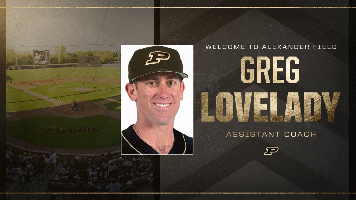 Purdue Baseball (@purduebaseball) on Twitter photo Another experienced baseball lifer & proven winner joining the coaching staff. Welcome Aboard <a href="/CoachLovelady23/">Greg Lovelady</a>. #BoilerUp
⚾️ 3-time Conference Coach of the Year
⚾️ 349 career wins in 10 years as a head coach
⚾️ 2-time MCWS champion as player at Miami
➡️ boile.rs/GLhired24 Another experienced baseball lifer & proven winner joining the coaching staff. Welcome Aboard <a href="/CoachLovelady23/">Greg Lovelady</a>. #BoilerUp
⚾️ 3-time Conference Coach of the Year
⚾️ 349 career wins in 10 years as a head coach
⚾️ 2-time MCWS champion as player at Miami
➡️ boile.rs/GLhired24