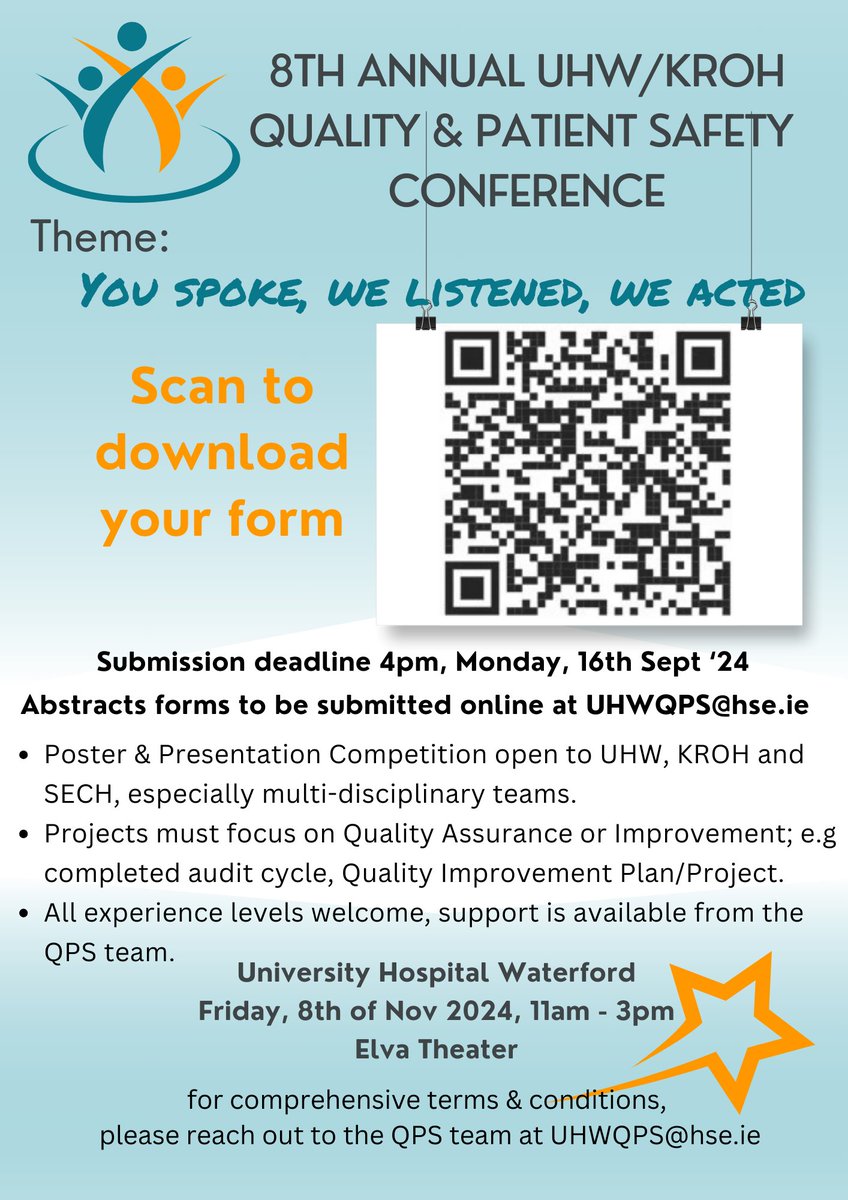 Get ready to share your work! #UHW #8thQPSConference #yswlwc