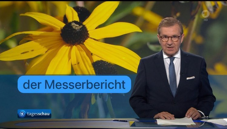 PauleHeyman's tweet photo. @ainyrockstar Statt #DerMesserbericht ne #Messervorhersage wäre mal was https://t.co/HmtBxX6hlh