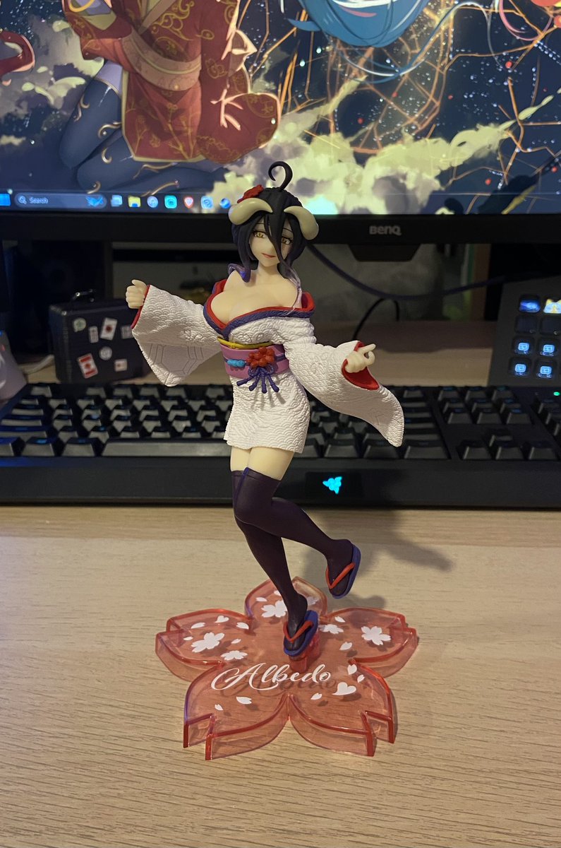 DigiArtchan's tweet photo. I got a new addition! Albedo from Overlord 💚 one of my top 5 Waifu’s and I’m so happy I have her ^w^ https://t.co/jHEDZn7Imu