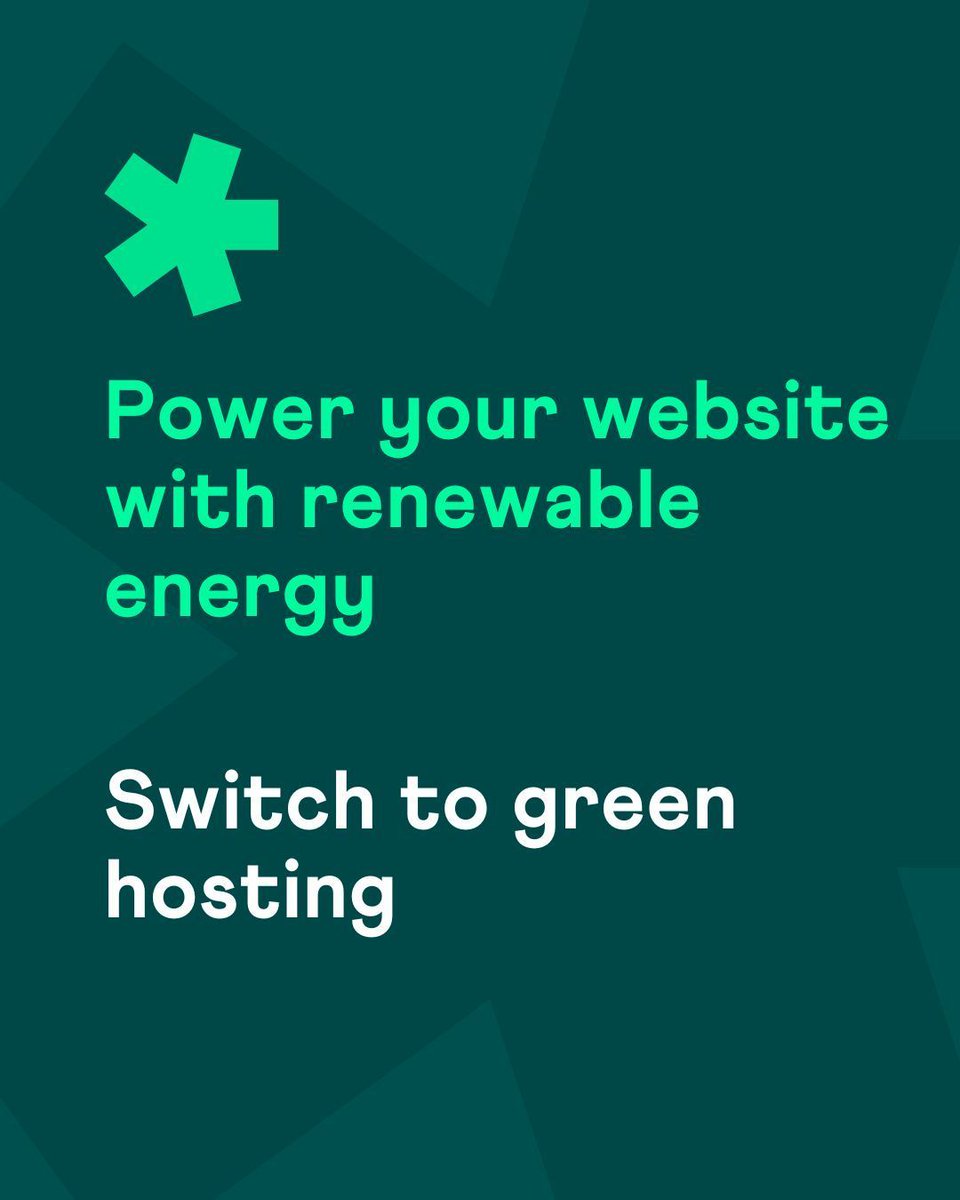 Hosting a website might seem all very ‘cloud’ based, but servers are physical things, in physical places that need power to run.

Switch to green hosting powered by 100% renewable energy instead: buff.ly/3ybKUBD