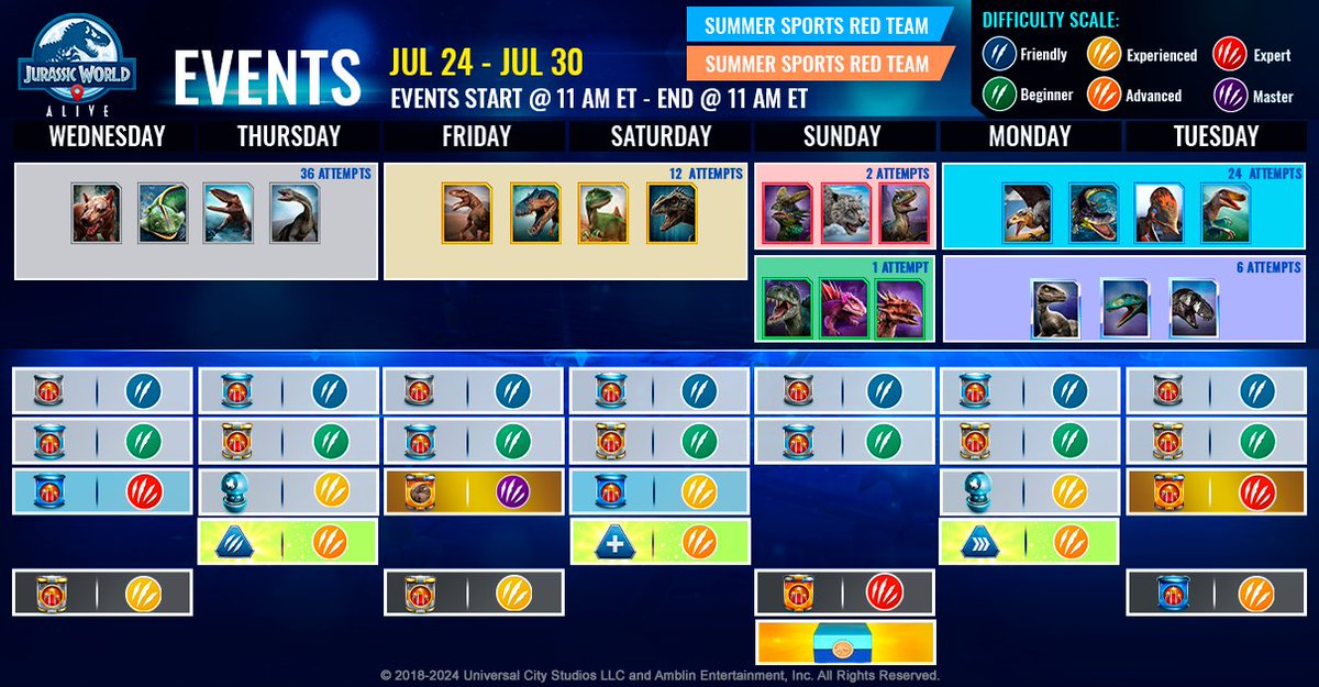 JWorldAlive's tweet image. Follow us and stay up-to-date with the weekly Events!
Note: If changes occur, we’ll make sure to mention them here.
Click here to play now▶ ludia.gg/JWA24_0723