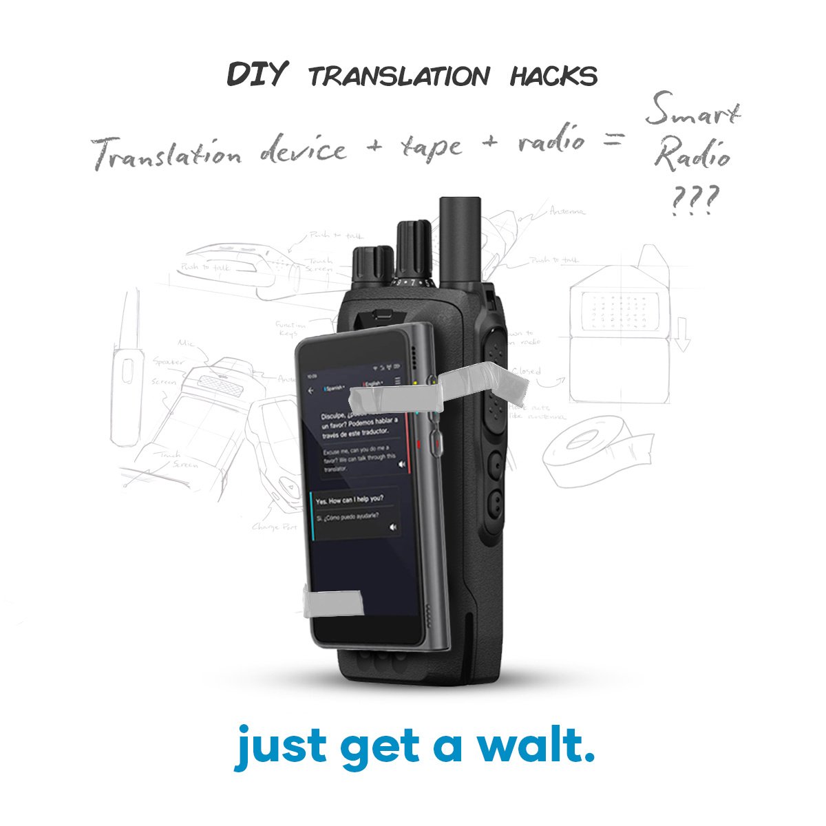 weavixiow's tweet image. You can tape a handheld translator to a dumb radio — and, yep, still dumb.  

No one does frontline language translation like the walt Smart Radio.

#AIPoweredLanguageTranslation #InternetOfWorkers #waltSmartRadio #MoreThanARadio #SayNoToDumbRadios