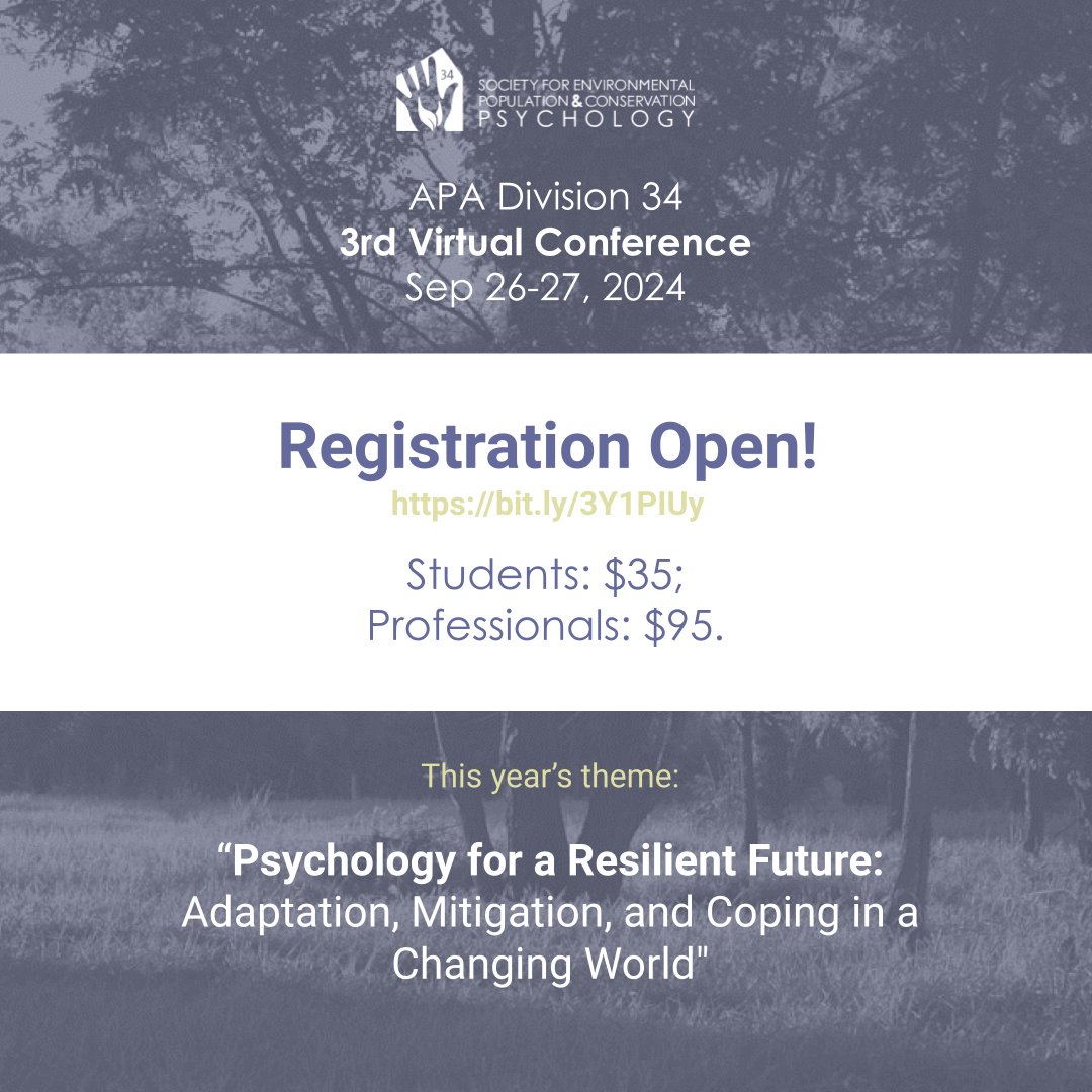 Soc. Environmental, Population, Conservation Psych tweet media