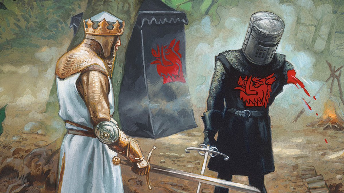 Monty Python and the Holy Grail is the latest iconic movie to get a Magic: The Gathering crossover, and we've got the exclusive first look at all 9 of its cards. bit.ly/4d7YvbS