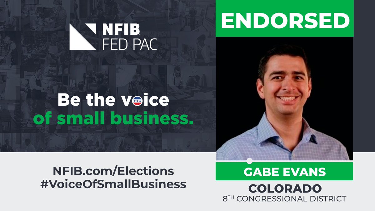 NFIB (@nfib) on Twitter photo #NFIB's FedPAC is proud to endorse <a href="/GabeforColorado/">Gabe Evans</a> for election to the U.S. House of Representatives.
"...we are confident he will champion free enterprise and pro-small business policies in Congress," said <a href="/nfib_co/">NFIB Colorado</a>'s Tony Gagliardi.
nfib.com/content/news/c… #NFIB's FedPAC is proud to endorse <a href="/GabeforColorado/">Gabe Evans</a> for election to the U.S. House of Representatives.
"...we are confident he will champion free enterprise and pro-small business policies in Congress," said <a href="/nfib_co/">NFIB Colorado</a>'s Tony Gagliardi.
nfib.com/content/news/c…
