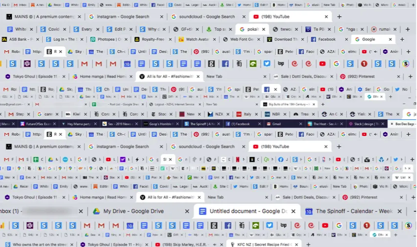 Your Chrome tabs are NOT your to-do list!

You shouldn't need to keep 100 tabs open in order to not forget something.

Write it down and close your tabs - your brain will thank you!

Thanks for coming to my TED Talk.