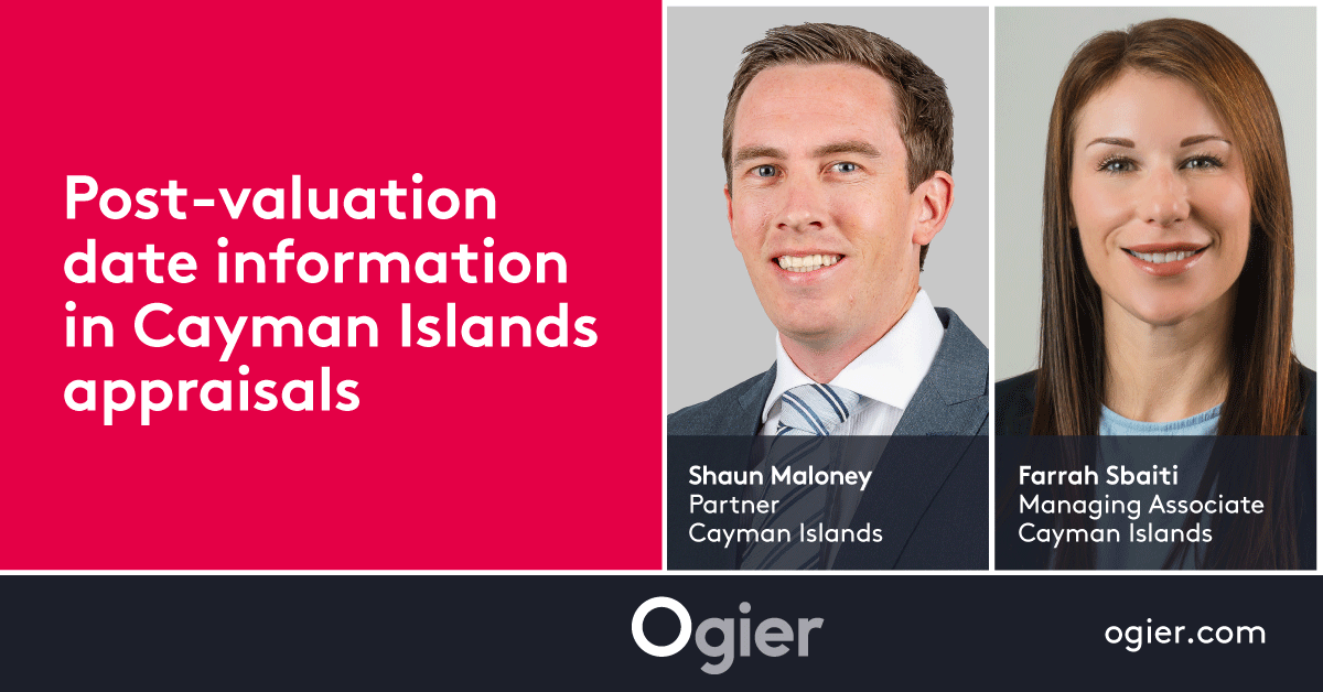 Disclosure and expert information requests are of fundamental importance in section 238 fair value proceedings, but what about material which post-dates the valuation date? Read more: loom.ly/Lplagr4

#DisputeResolution #CaymanIslands #cayman
