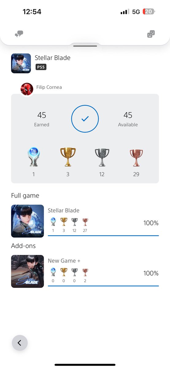 firipcornea's tweet photo. @StellarBlade is such a good game. Had the best time playing this story 3 times for the different endings to get the plat. Time to pick up Rise of the Ronin, and then come back to this again next month. Unreal. https://t.co/dhkMhkNMkF