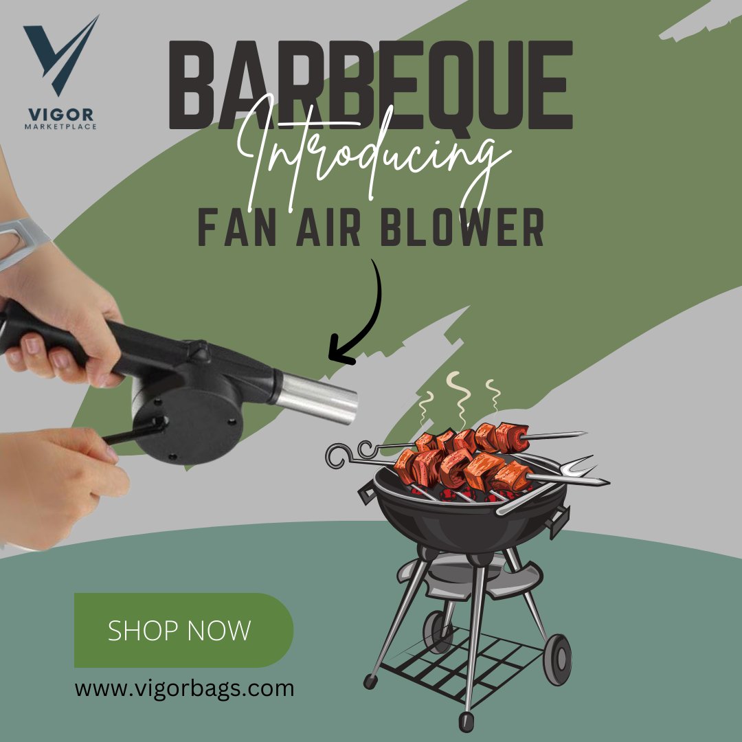 VIGORZIP's tweet photo. BBQ Fan Air Blower! Portable, hand-crank design for easy fire starting. Perfect for BBQs, camping, and more. Order now! 🔥📏✨ #BBQFan #FireStarter #OutdoorCooking #vigormarketplace https://t.co/NcIlxHho4s