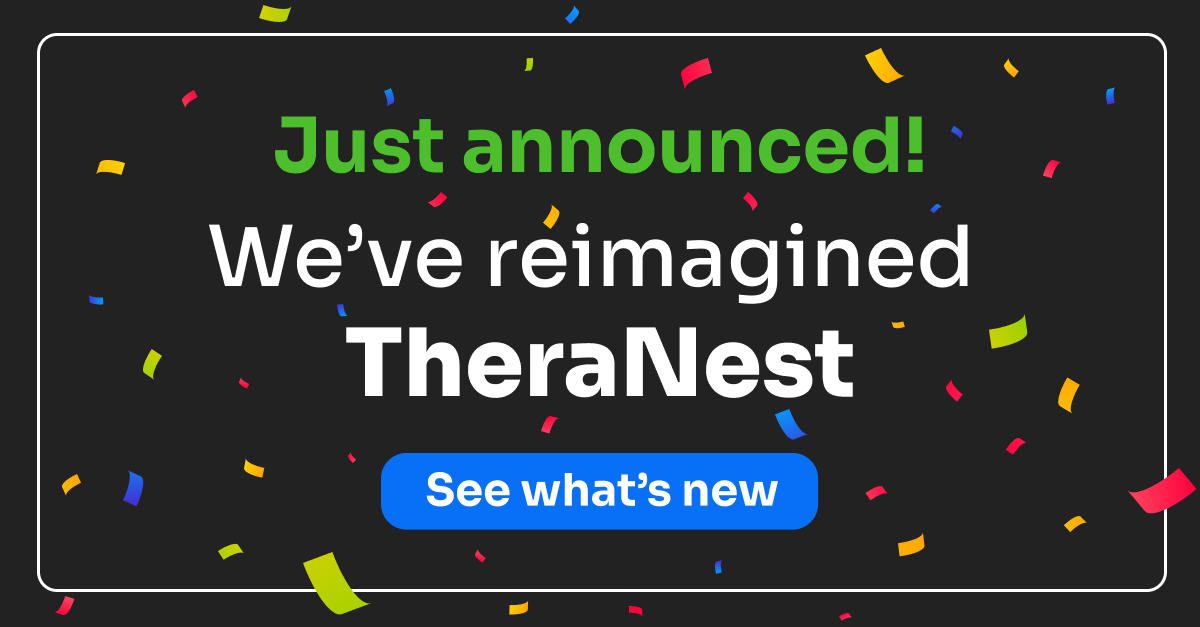 EnsoraHealth's tweet photo. We're excited to unveil the latest version of TheraNest! Discover the improvements and see how TheraNest can help you grow your practice.
https://t.co/8z5SLQygv6 https://t.co/grn01LREwv