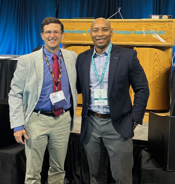 Scott Euype, PT, DPT, MHS and Tim Vidale, PT, DPT, MBA represented the AASPT at the APTA House of Delegates Meeting last week. #AASPT #APTA