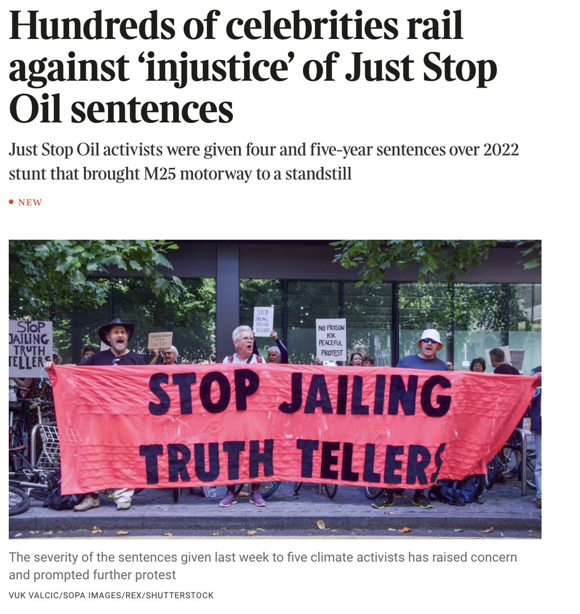 The ability to peacefully protest is integral to a healthy democracy.

The sentencing of the #WholeTruthFive marks an acceleration in Britain's democratic decline.

I have signed this letter calling for a meeting with the Attorney General to discuss their case.