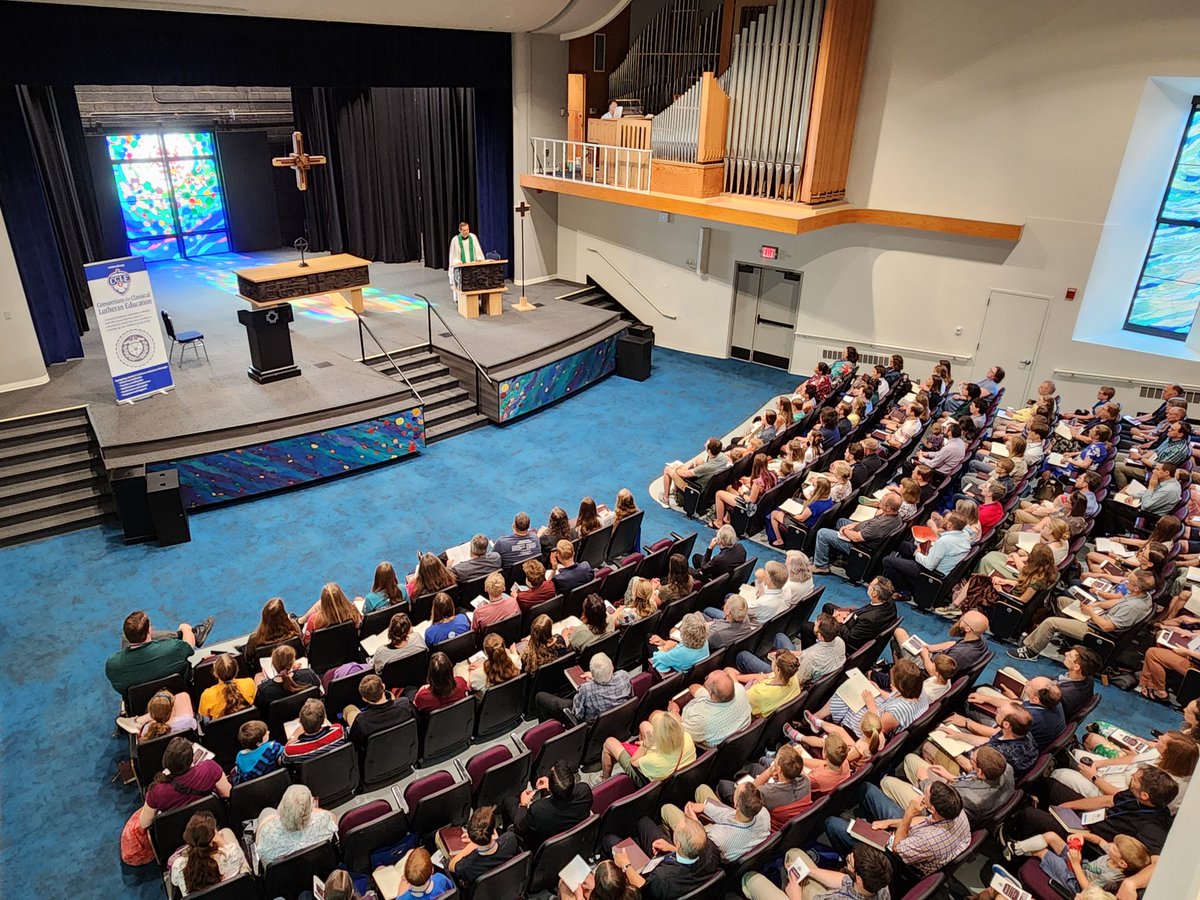 ClassicalLuthEd's tweet photo. We began this morning at #CCLEXXIV with Matins. What a joy to gather for worship together! #CCLE #classicallutheraneducation https://t.co/eJ5J1ISUUJ
