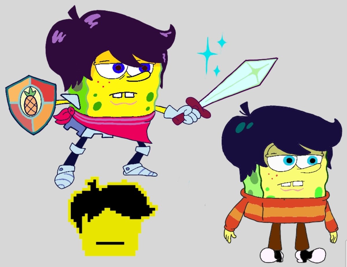 0zzy927's tweet photo. Art I did of my Deltarune × SpongeBob AU I call Aquarune
(1/?) https://t.co/3V4jC987kY