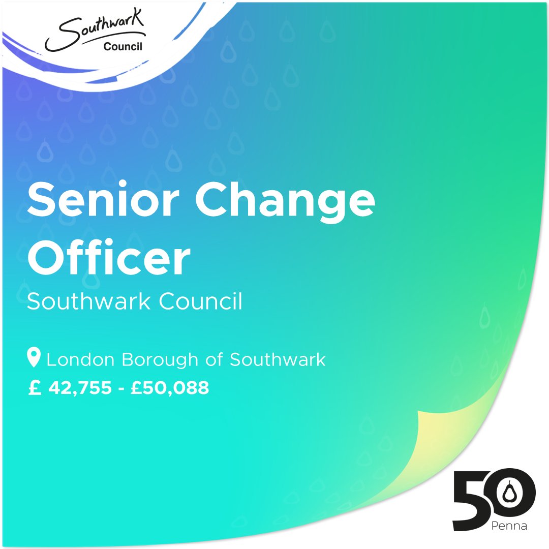 Filled with inspiring people and world-class organisations, <a href="/lb_southwark/">Southwark Council</a> seeks a Senior Change Officer to tackle health and income inequalities.

If you can lead outcomes frameworks, engage stakeholders, and drive change, then find out more >> southwarkchangeroles.com