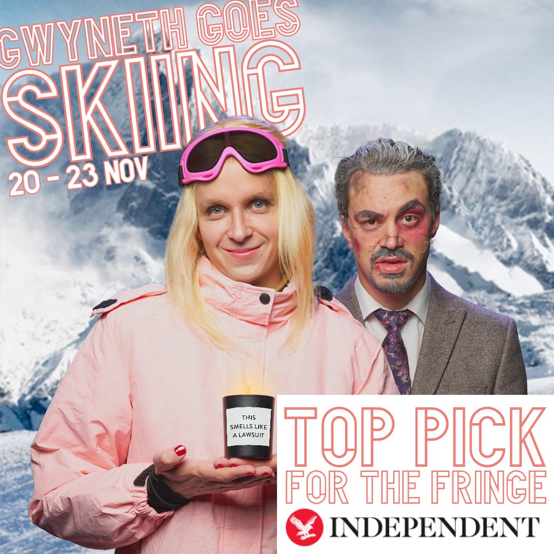 Gwyneth Goes Skiing has been chosen by <a href="/Independent/">The Independent</a> as one of their top picks for <a href="/edfringe/">Edinburgh Festival Fringe</a> this year! ⛷️ 

Click the link to see this show among the many other amazing performances we have coming up for you this Autumn/Winter season. 🤩 
bit.ly/4d2Hss4