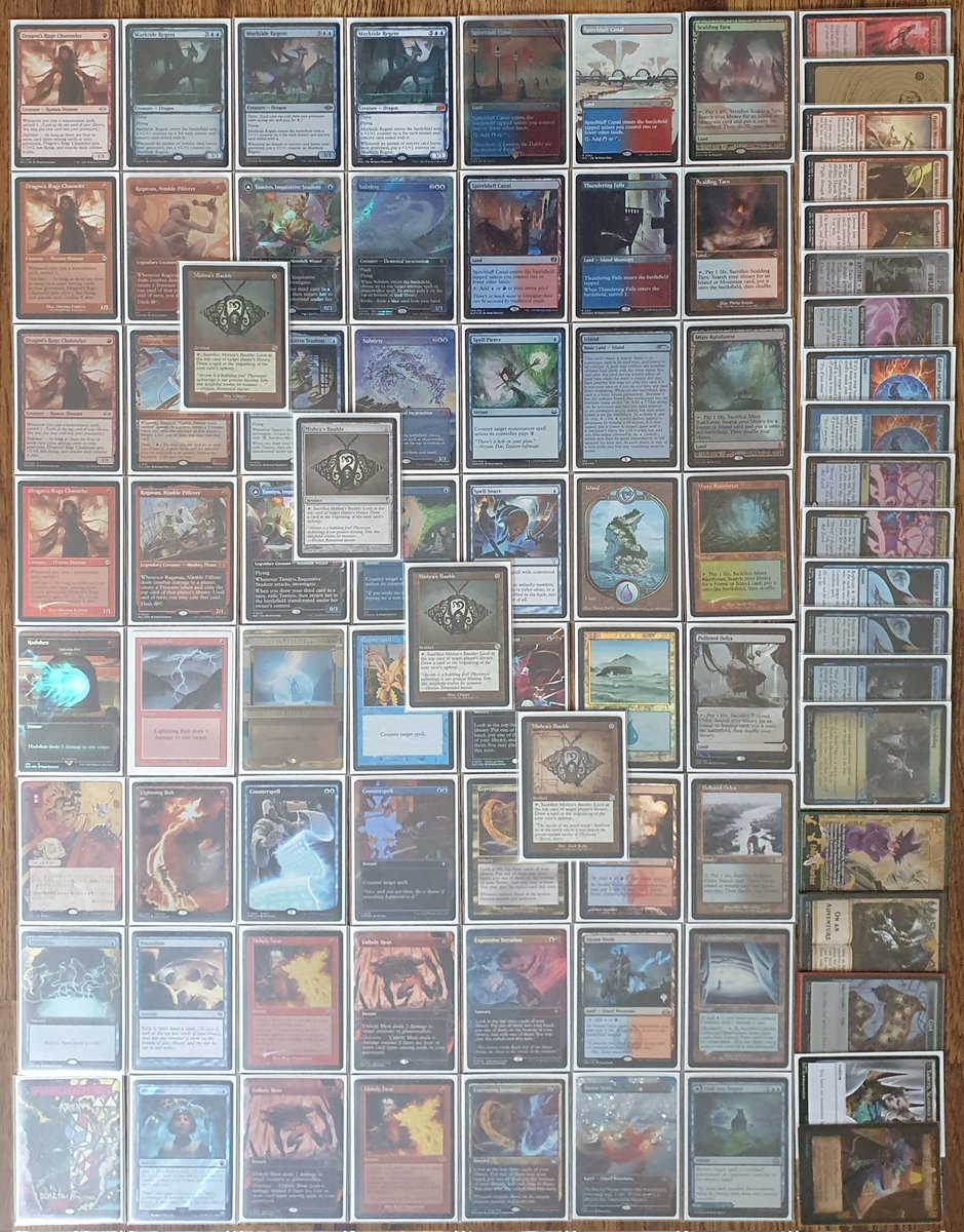 DeltaMoth's tweet image. Decided to take a decklist photo for the Murktide 75 I run at locals and I'll be taking to the @AxionNow Mega Modern.
Thank you to @geneSnealer for the decklist inspo!