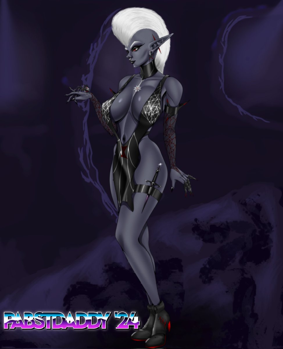 Pabstdaddyart's tweet photo. Here guys I drew some more bluebs. #dungeonsanddragons #drow #art #digitalart #nsfw_art https://t.co/GjcXjhIEsr