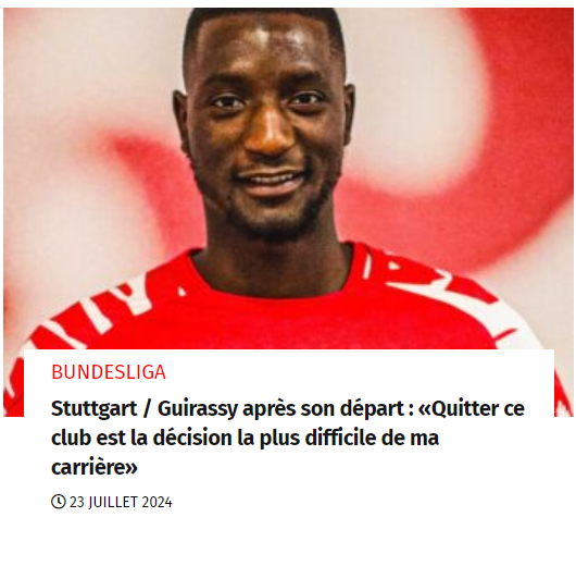journal_stades's tweet photo. Stuttgart / Guirassy après son départ : «Quitter ce club est la décision la plus difficile de ma carrière»
#Bundesliga #Dortmund #stuttgart #Guirassy
https://t.co/g0p4RQgPTn https://t.co/gztXom0ea2