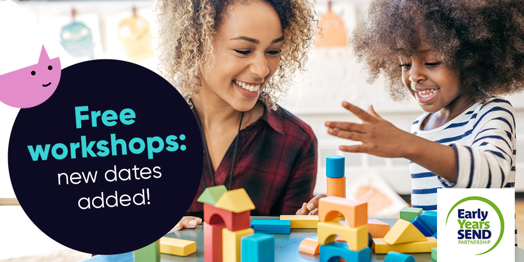 🎆 New September dates added! 

Our free EYSEND workshops will help you give families the tools to support their child’s communication skills 💬👩‍👩‍👧‍👦

Find out whether this training is right for you and book your place here👇
speechandlanguage.org.uk/educators-and-… https