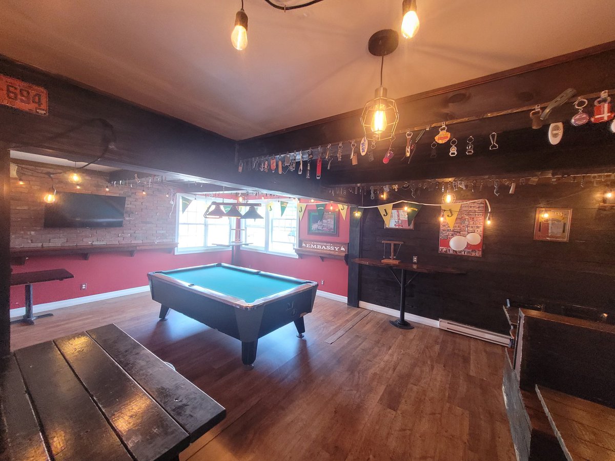 Looking for your next office party? Birthday party? Social event after work? 🍻 

We've waived the fees for booking out our upstairs pool room! 

Our calender this summer is booking up very quickly, so for any inquiries email info@newfoundlandembassy.com to plan your next event!