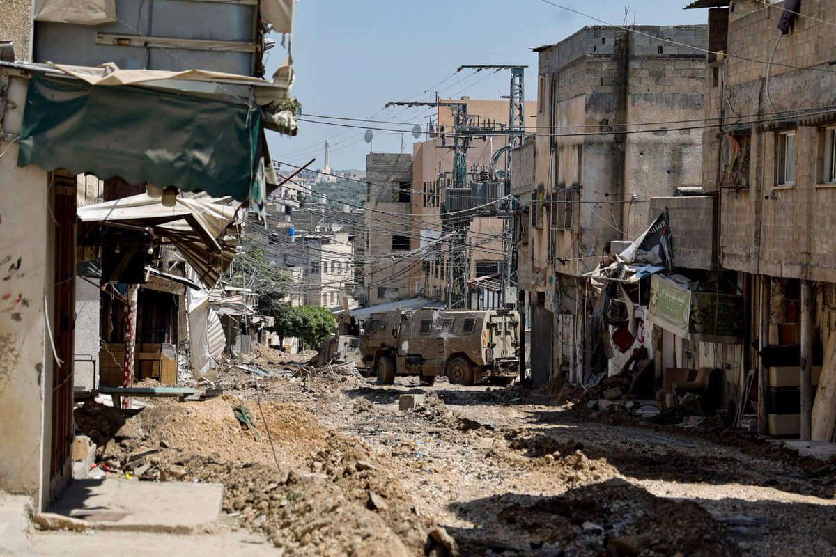 RamAbdu's tweet image. When the genocide began, many countries and organizations evaded responsibility by talking about the West Bank. These entities now witness the Israeli army destroying the infrastructure of West Bank cities and villages without military justification, yet remain silent. #Tulkarm