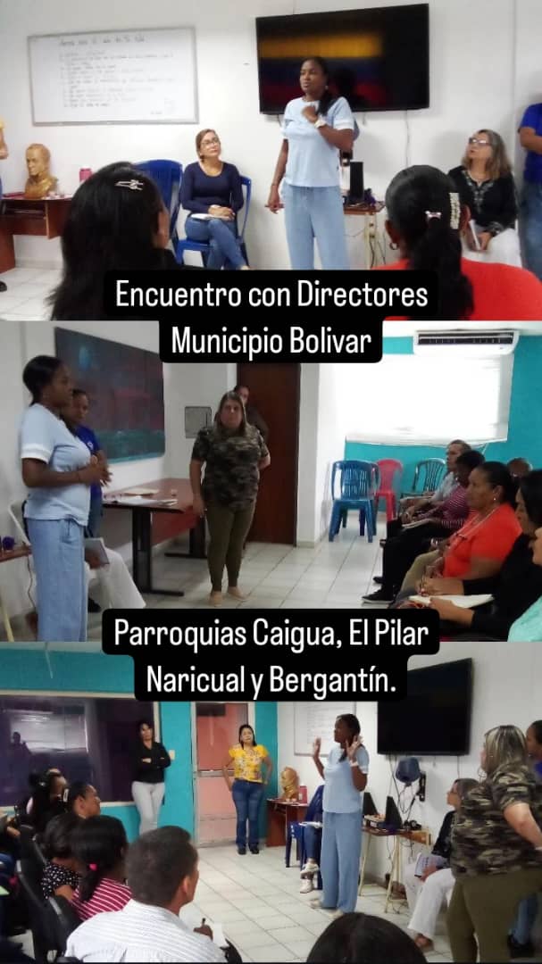 #23Julio | #Anzoátegui 🚨 Desde el <a href="/cdceanzoategui/">Centro de Desarrollo de la Calidad Educativa Anz</a> la gerente Estadal sostuvo un encuentro con directores de 4 parroquias del Mpio. #SimónBolívar dando orientaciones emanadas por la CNAE. 

<a href="/_LaAvanzadora/">Yelitze Santaella</a> <a href="/LealTelleria/">M/G Carlos Leal Tellería</a> <a href="/pedrodiazg59/">Pedro Diaz</a> <a href="/cnaeoficial/">cnaeoficial</a> 

#AfirmativosYPaLante
