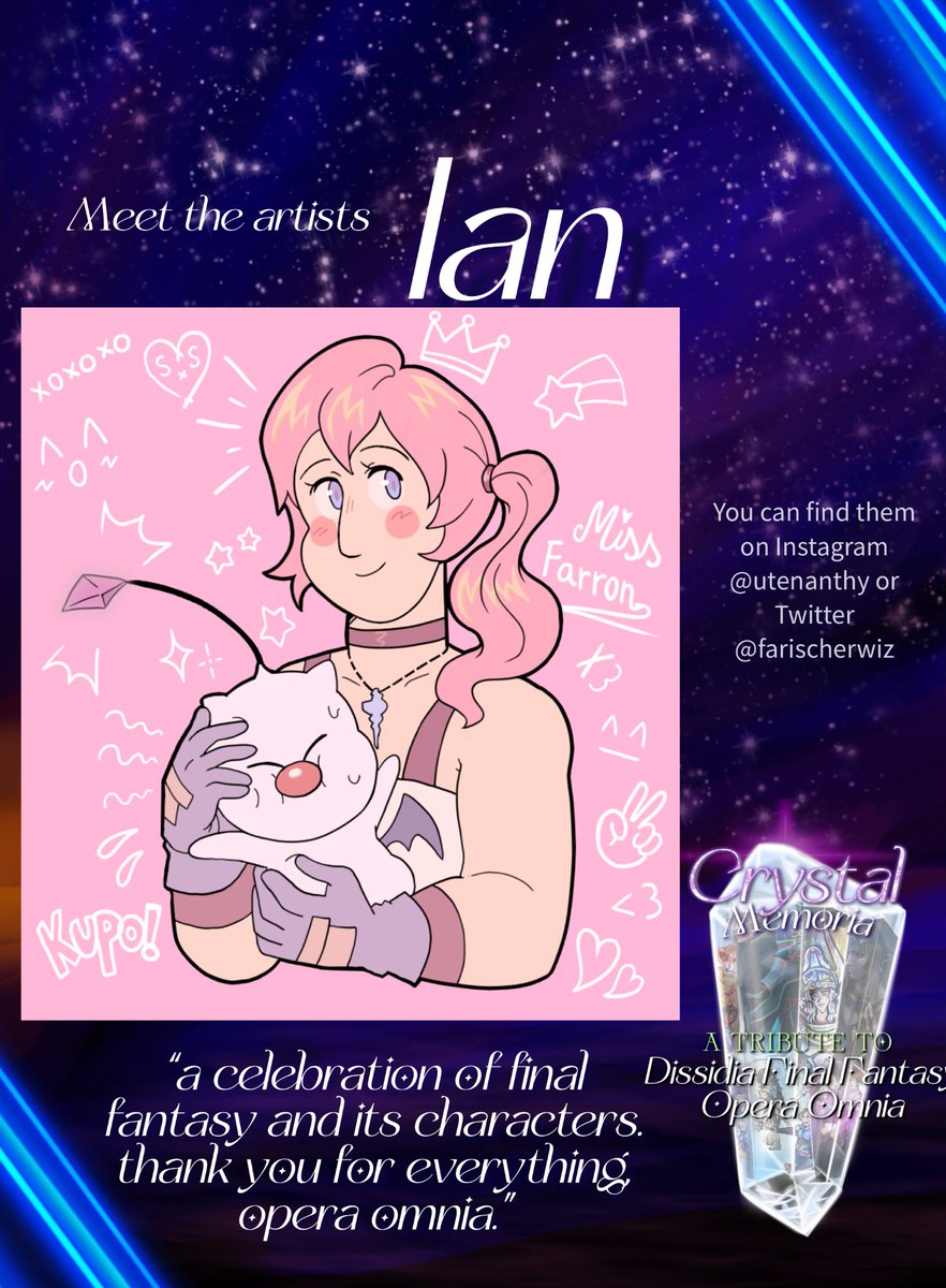 We are so excited to feature @farischerwiz to continue our artist bio week! 

Pre-orders end Sept 25! Reserve a copy today! 

#dffoo #dissidia #finalfantasy #ffiv #ffxiv #ffvii #finalfantasyxiv