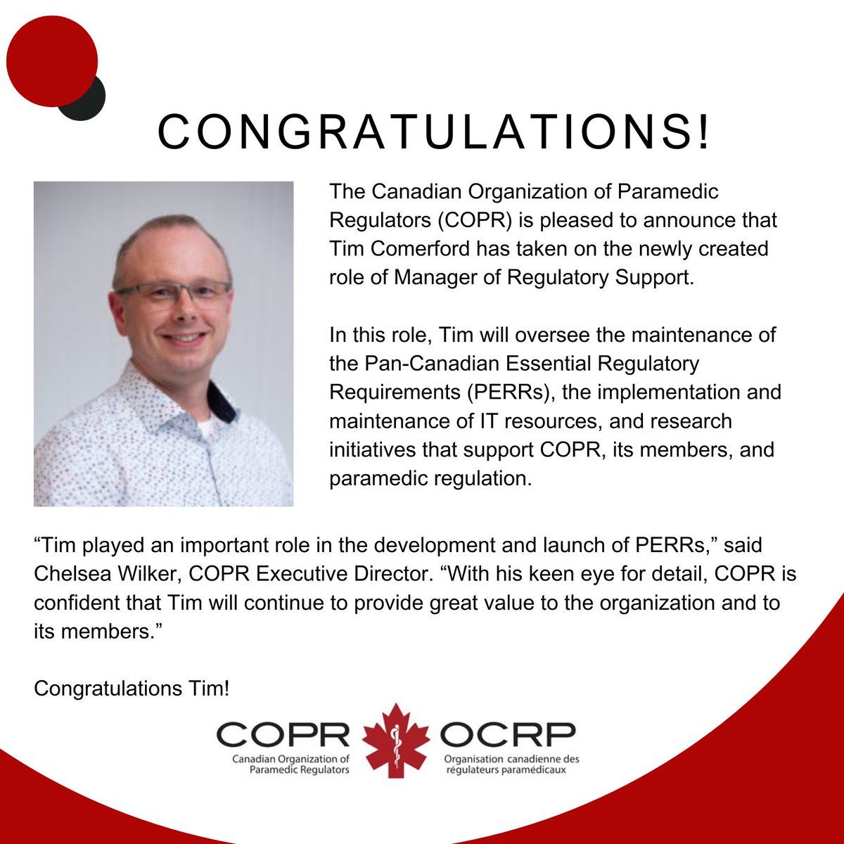 Canadian Organization of Paramedic Regulators tweet media