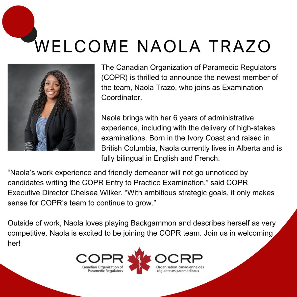 Canadian Organization of Paramedic Regulators tweet media