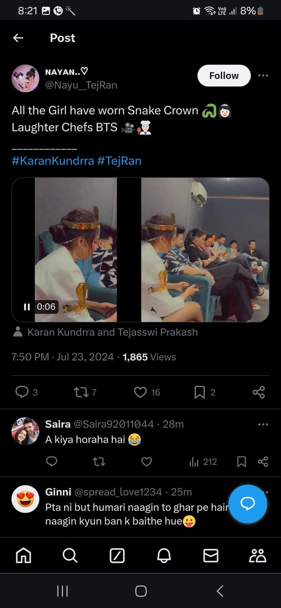 Stannyacct's tweet photo. @kkundrra nowadays goes and likes fainaat  content on instagram and IS VERY SLYLY LIKING ONLY #tejran content to avoid controversy.
ANUSHA HOTI TOH ISKO AUR OSKI FD KO PATA CHALTA GHASEET KE ISKO APNI AUKAAT DHIKATI. 
#KaranKundrra #laughterchefs #tejran GOD IS WATCHING . https://t.co/7vVAXkw8Qx