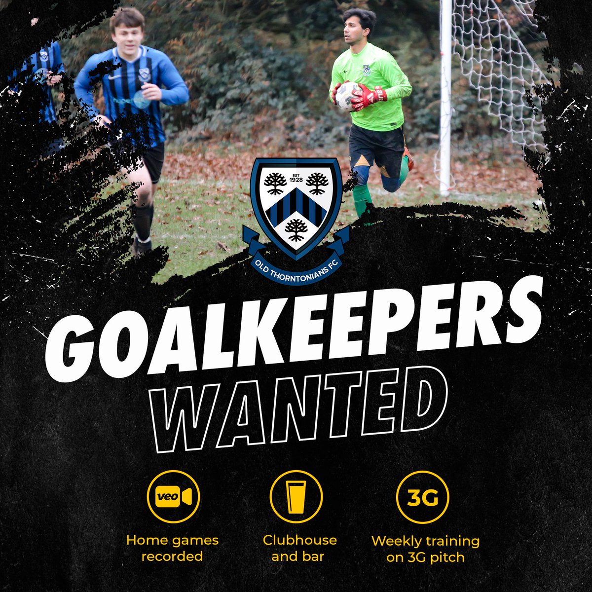 ThorntoniansFC's tweet photo. Goalkeepers! We run dedicated GK specific training every Thursday night before regular training with @Jhdharrison1 and our 1st team Manager.

So if you want to improve with proper coaching and play regularly then get in touch. Based in Earlsfield, Wandsworth. https://t.co/8Qn44o5k9x