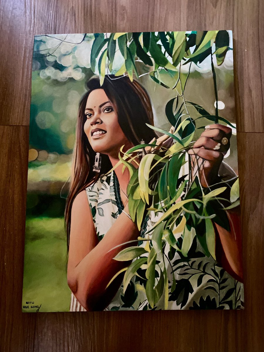 This painting was a surprise birthday gift from my client to his fiancée.

It took me 28 days to complete this artwork.

And she called me up and personally told me that she loved it. 🤍🌻

#art