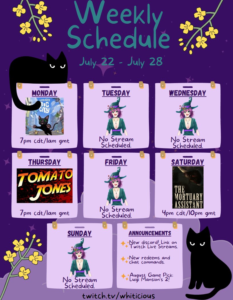 Whiticious (@whiticious) on Twitter photo This week's schedule! Any games not finished will be pushed into next week! Enjoy! twitch.tv/whiticious This week's schedule! Any games not finished will be pushed into next week! Enjoy! twitch.tv/whiticious