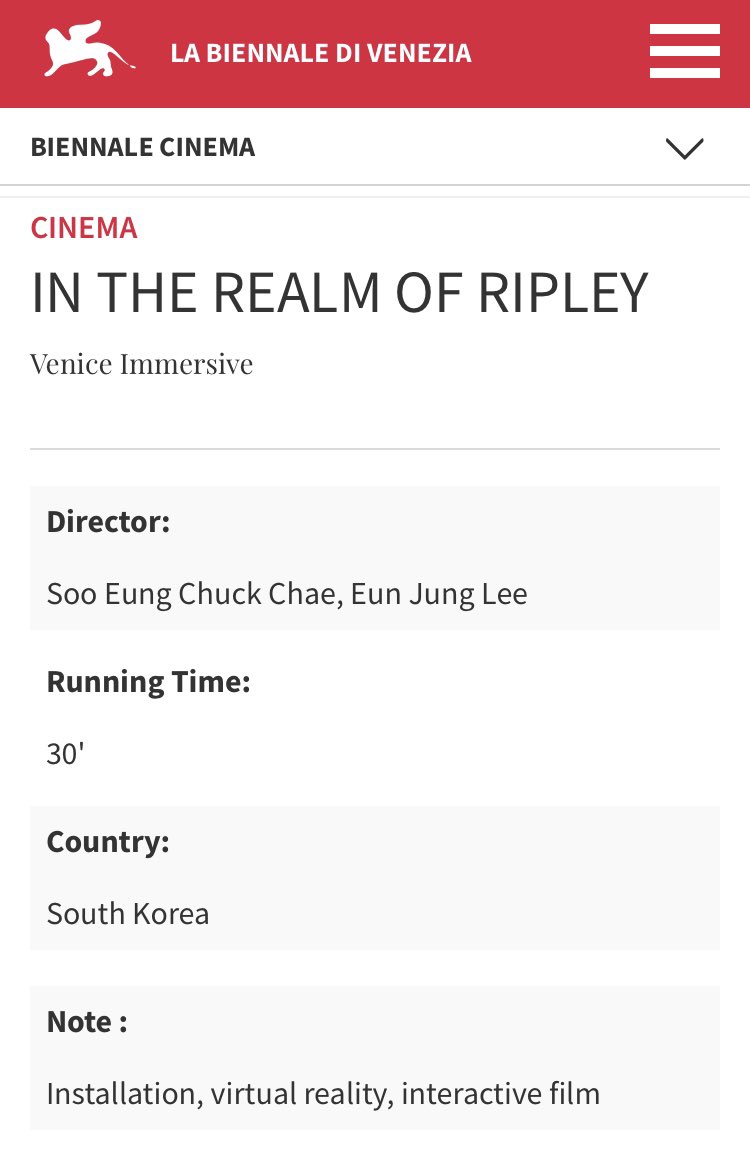 prettysup's tweet photo. In the Realm of Ripley, competing in Immersive section of Venice International Film Festival 2024, running time 30 minutes #JangHyuk #InTheRealmOfRipley #아파트리플리의세계 #장혁 https://t.co/mzHMonLyiK