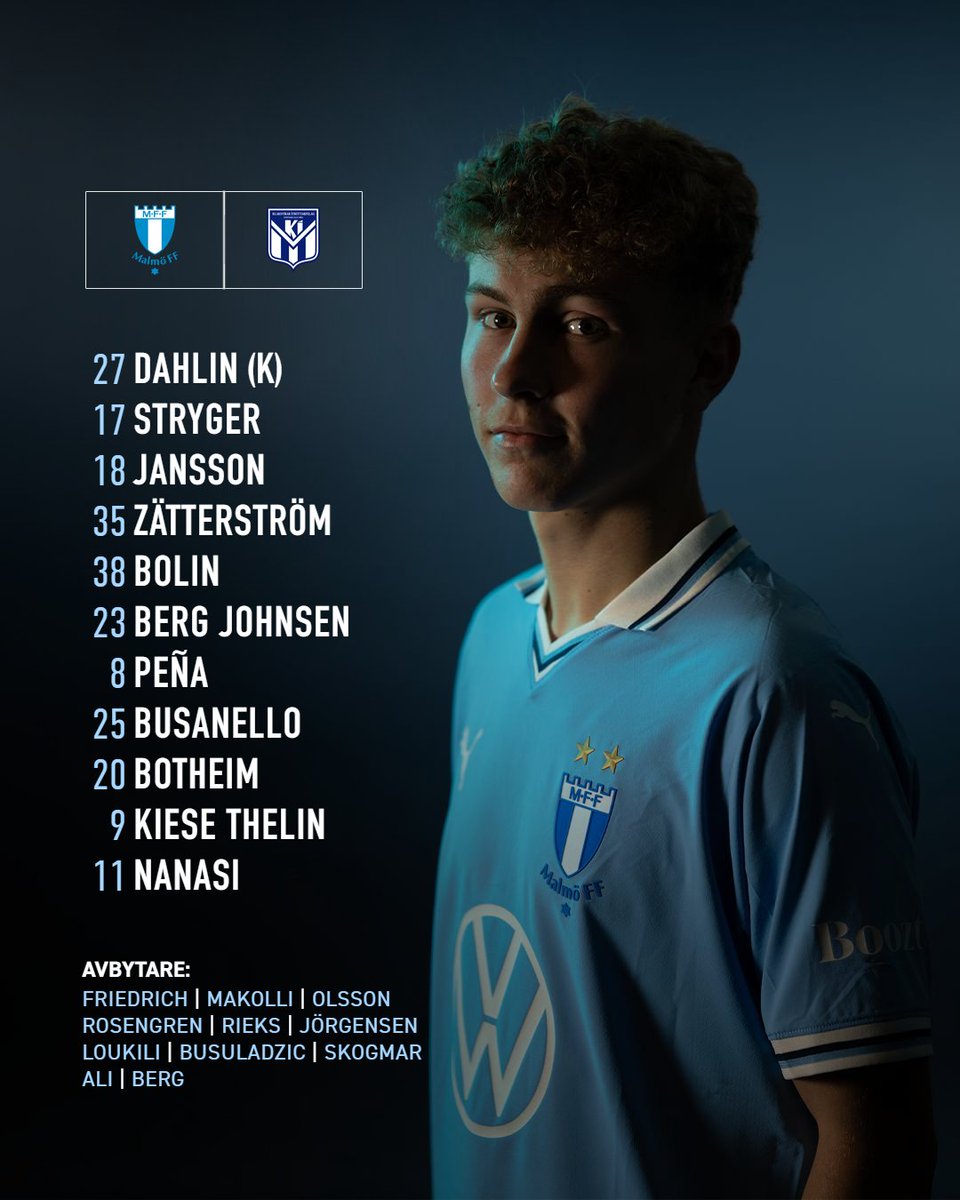Malmo_FF's tweet photo. 🏆 Här är startelvan som inleder vår nya Europaresa.

📣 Framåt Malmö! https://t.co/EPsxwumBgH