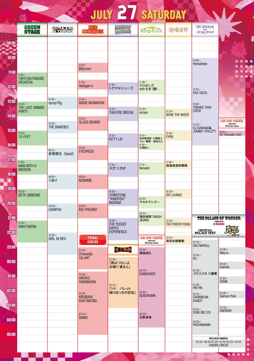 FUJI ROCK FESTIVAL on X: 