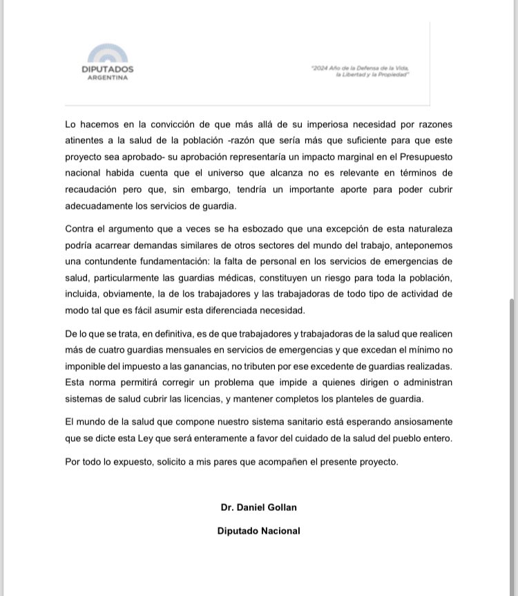 Ante el drama sanitario que significa que los trabajadores de la salud vuelvan a pagar impuestos a las ganancias dejando desiertas las guardias de emergencia, presento nuevamente el impuesto de eximicion. Es un tema de vida o muerte, no solo económico.

<a href="/nkreplak/">Nicolás Kreplak</a>