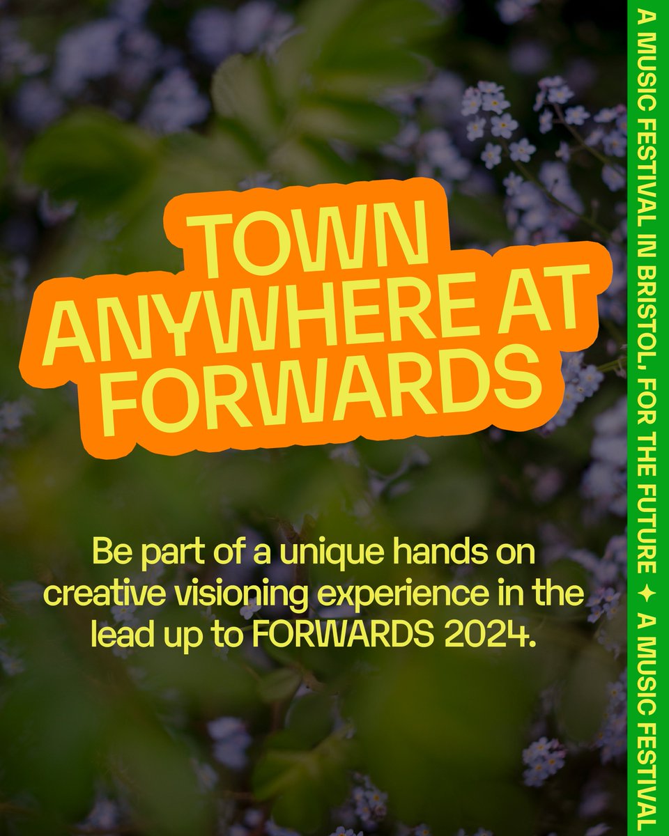 I'm delighted to announce that <a href="/RuthBenTovim/">Ruth Ben-Tovim</a> and I (my first time co-facilitating) will be putting on 'Town Anywhere' in Bristol August 29th, 10am-4pm as part of Forwards Festival. It's going to be AMAZING. Spaces are limited. Book at forwardsbristol.co.uk/townanywhere. See you there!