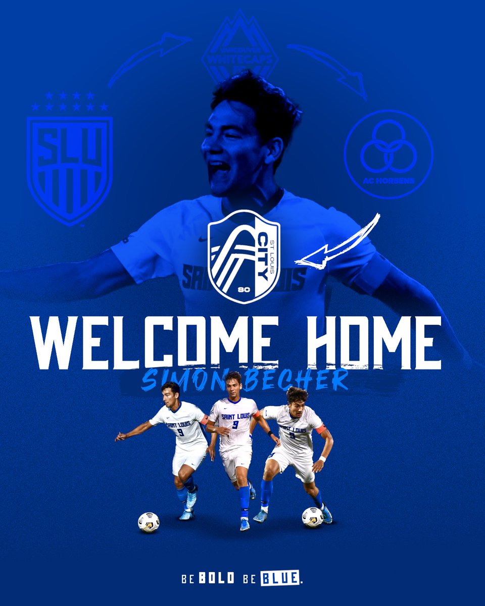 Welcome home, <a href="/simon_becher101/">Simon Becher</a>!!

Excited to have you back in SAINT LOUIS. <a href="/stlCITYsc/">St Louis CITY SC</a> got a good one!!

#BeBold #BeBlue 🔵