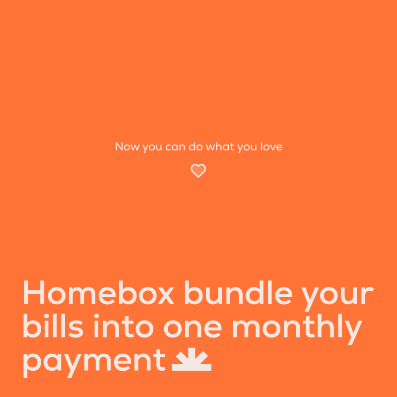 Homebox bundles your household bills into one simple monthly payment, so you can focus on living, not bill-paying! ✨

#Homebox #Billbundling #Simplifyyourfinances #Easybilling